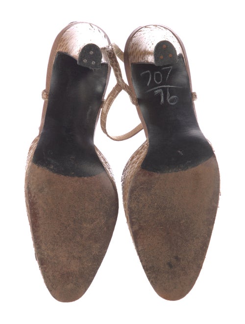 Stuart Weitzman Lizard Animal Print Slingback Pumps