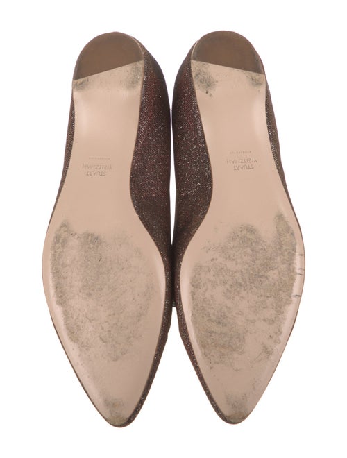 Stuart Weitzman Glitter Accents Ballet Flats