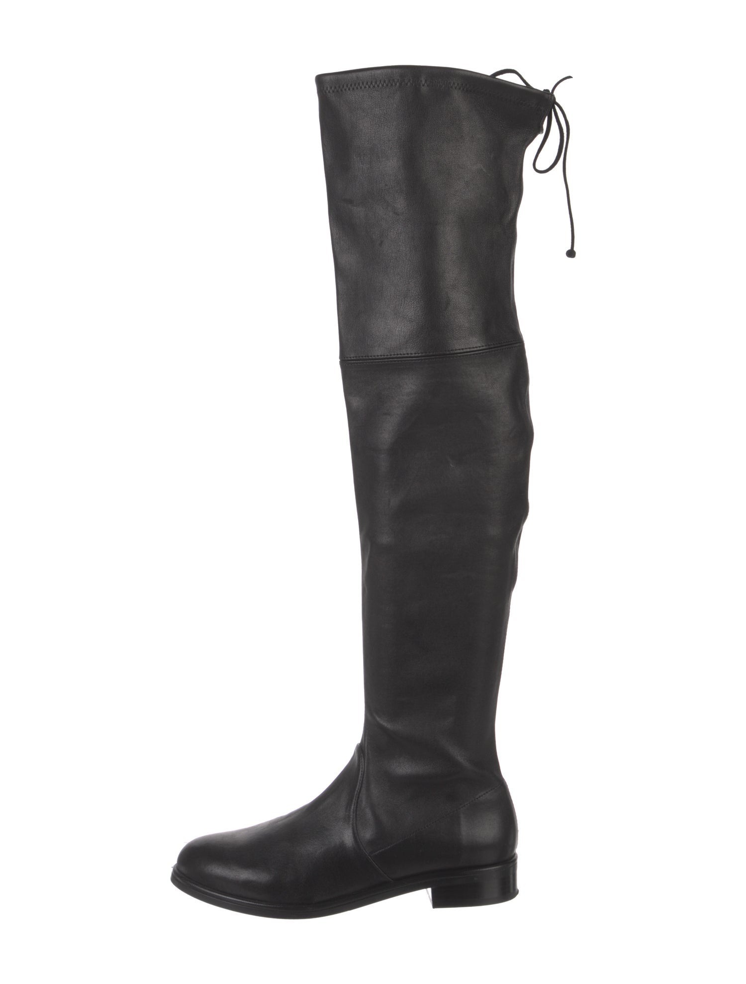 Stuart Weitzman Leather Lace-Up Boots