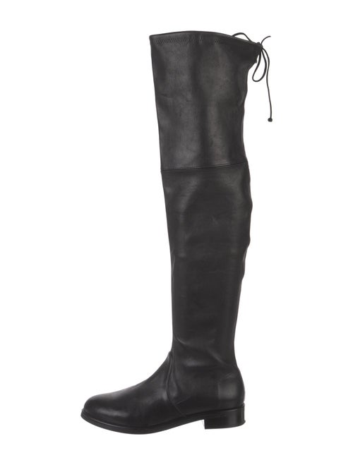 Stuart Weitzman Leather Lace-Up Boots
