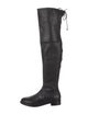 Stuart Weitzman Leather Lace-Up Boots