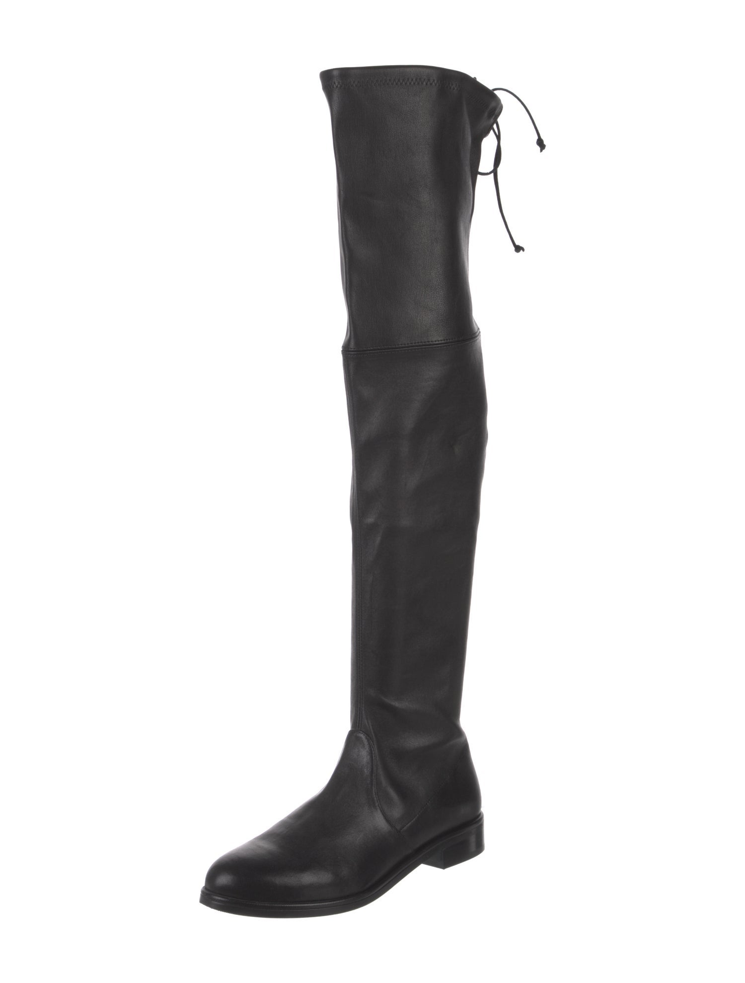 Stuart Weitzman Leather Lace-Up Boots