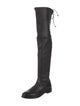 Stuart Weitzman Leather Lace-Up Boots