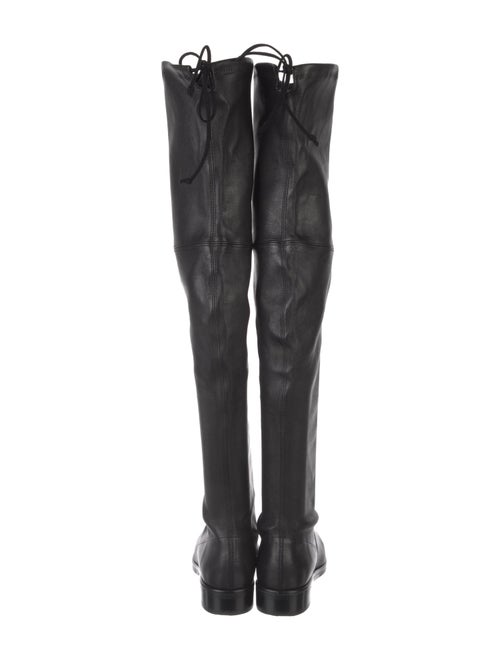 Stuart Weitzman Leather Lace-Up Boots