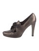 Stuart Weitzman Leather Bow Accents Pumps