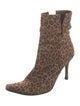 Stuart Weitzman Suede Animal Print Boots