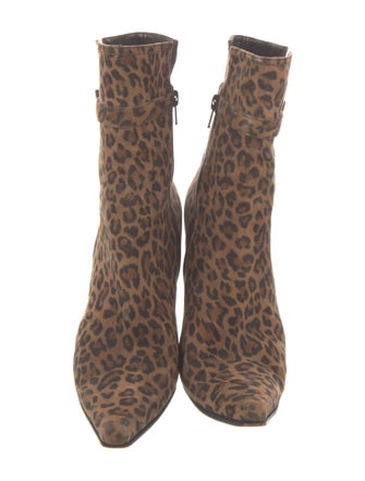 Stuart Weitzman Suede Animal Print Boots