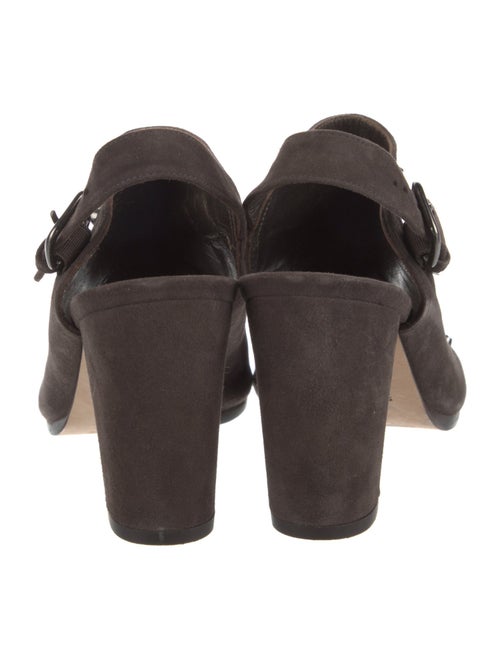 Stuart Weitzman Suede Studded Accents Slingback Sandals