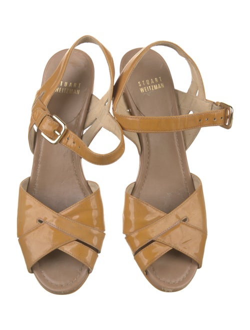 Stuart Weitzman Patent Leather Slingback Sandals