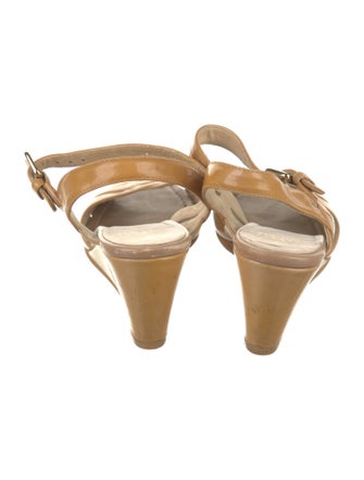 Stuart Weitzman Patent Leather Slingback Sandals