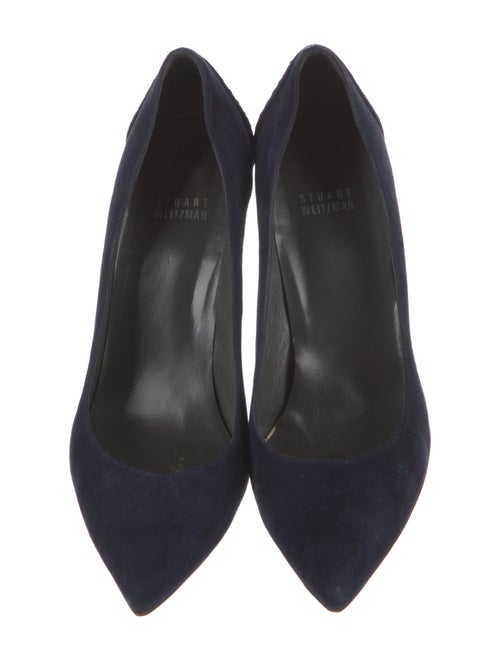 Stuart Weitzman Suede Studded Accents Pumps