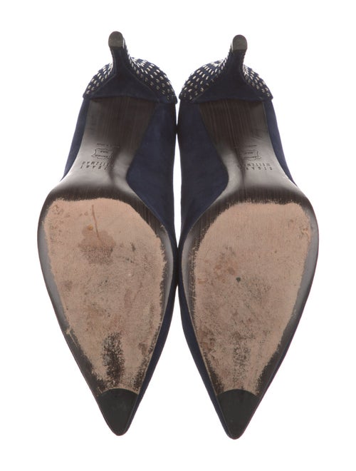 Stuart Weitzman Suede Studded Accents Pumps