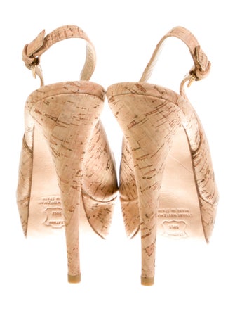 Stuart Weitzman Cutout Accent Slingback Sandals