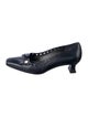 Stuart Weitzman Leather Bow Accents Ballet Flats