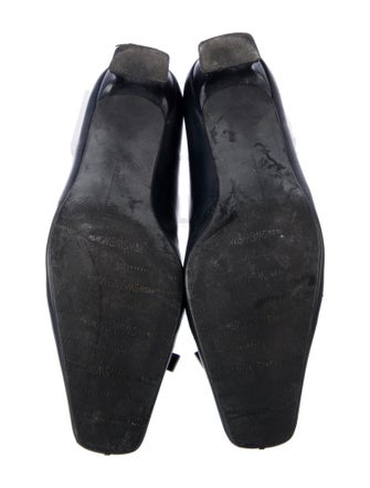 Stuart Weitzman Leather Bow Accents Ballet Flats