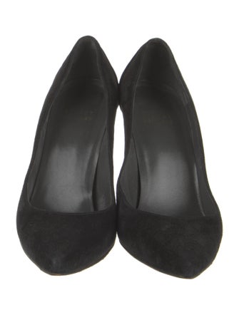 Stuart Weitzman Suede Studded Accents Pumps