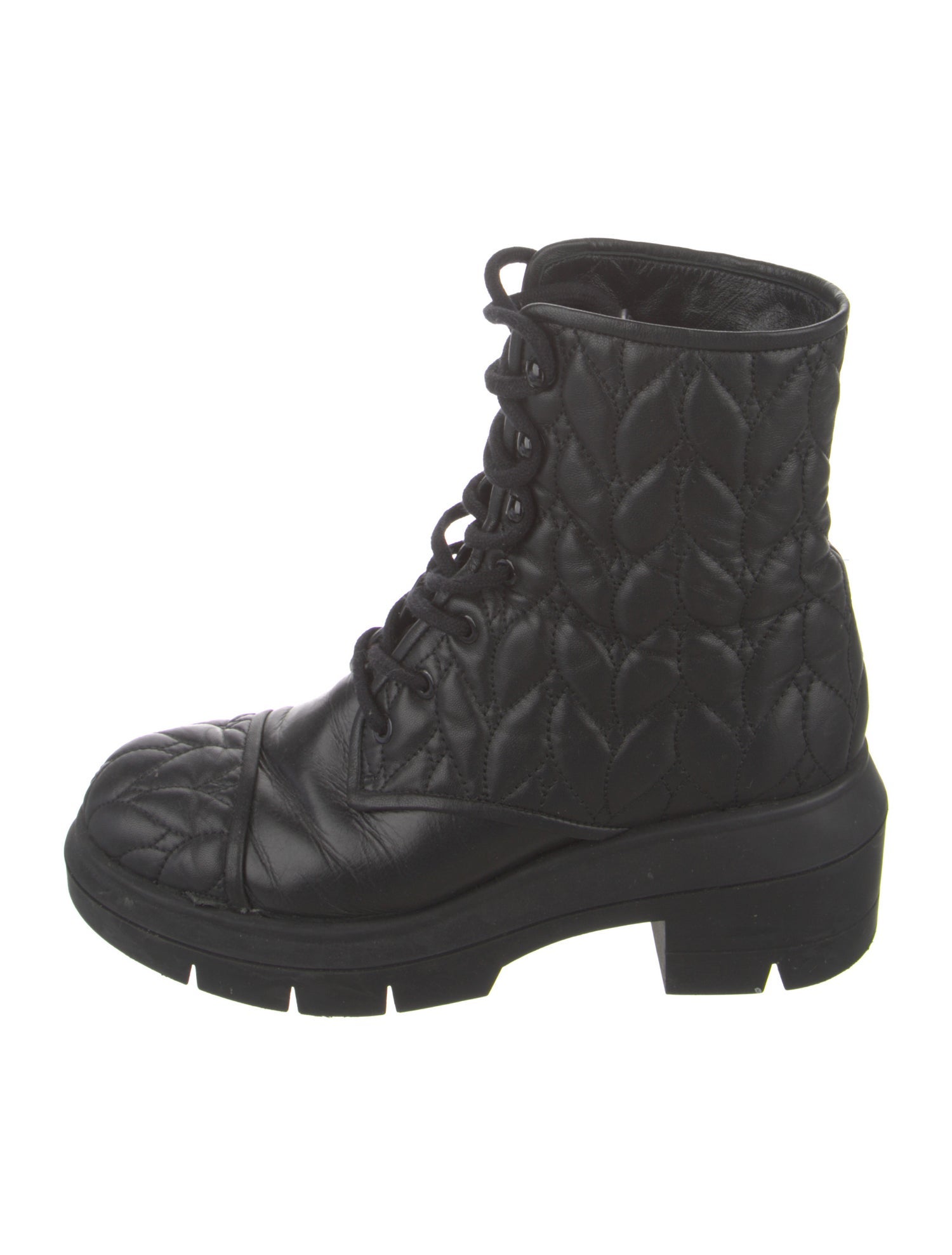 Stuart Weitzman Leather Combat Boots