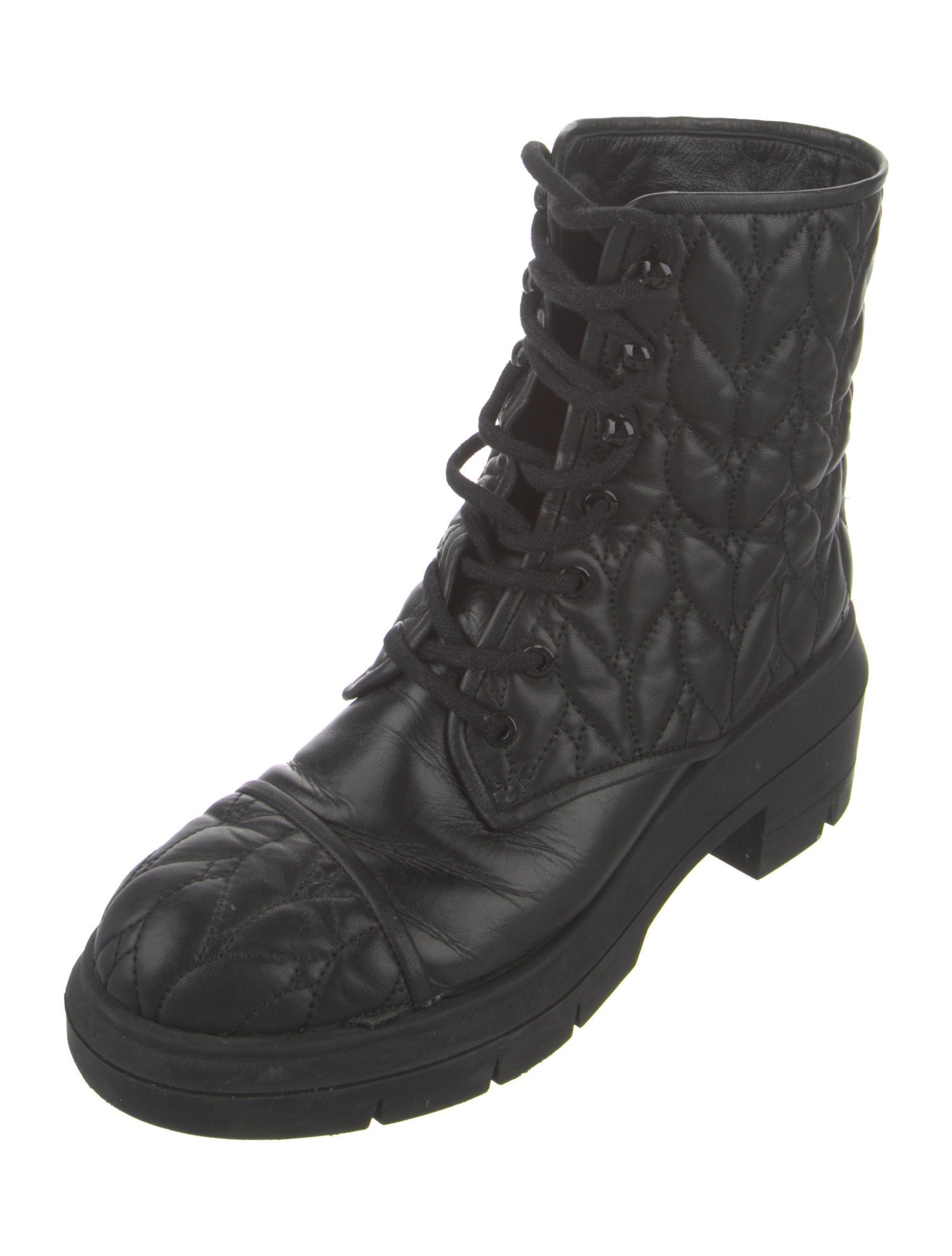 Stuart Weitzman Leather Combat Boots