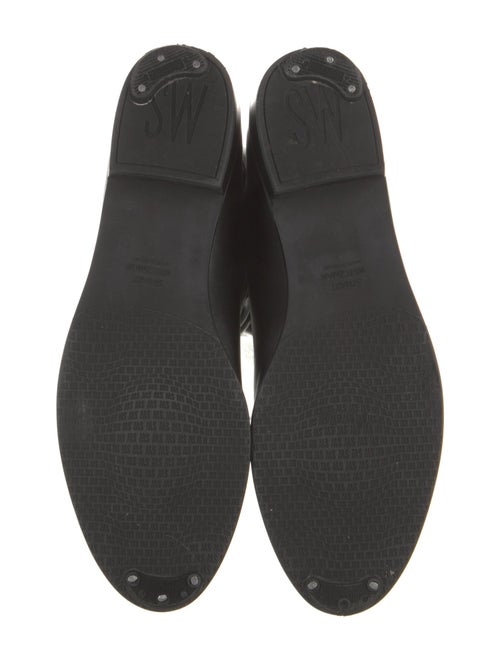 Stuart Weitzman Leather Pleated Accents Riding Boots