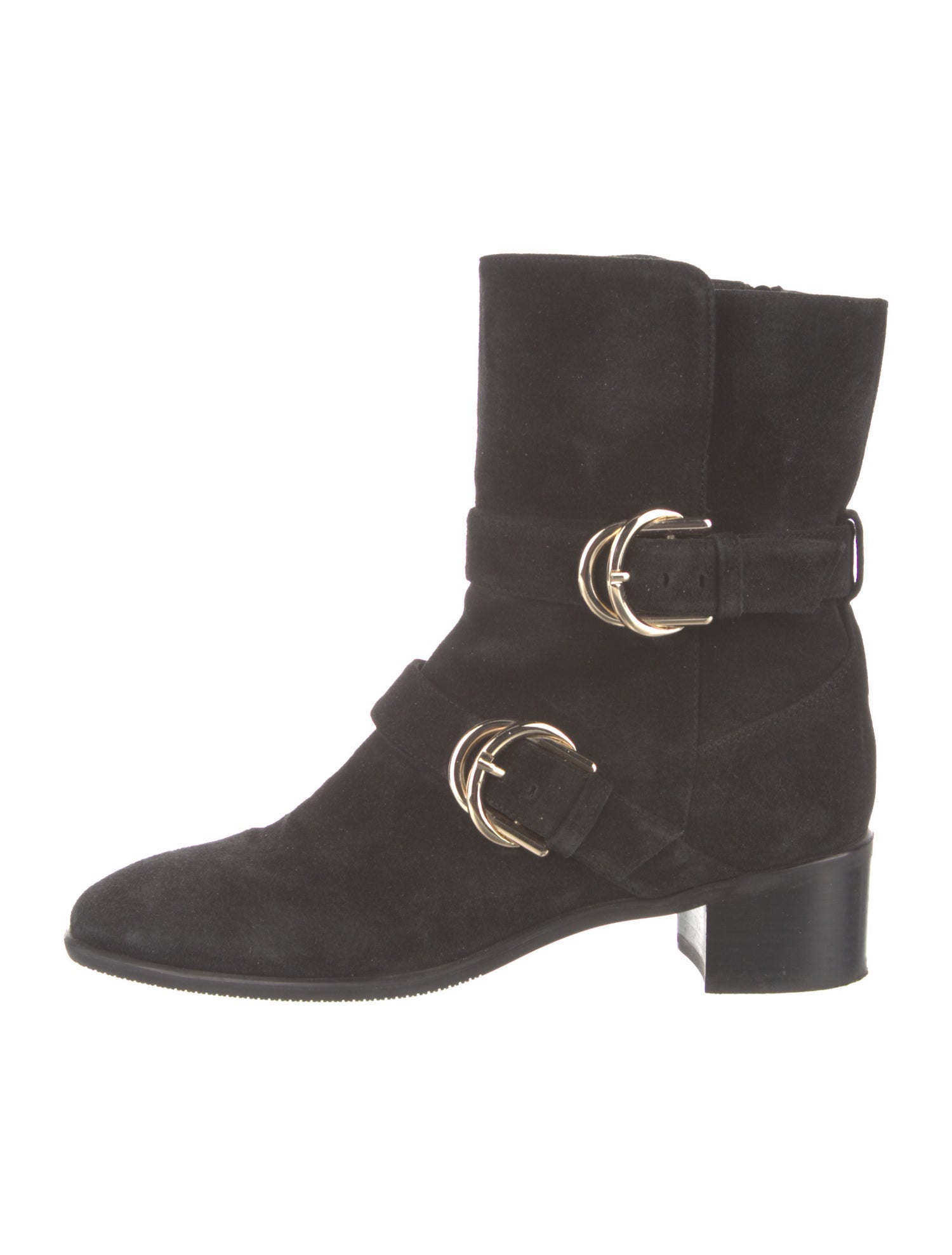 Stuart Weitzman Suede Moto Boots