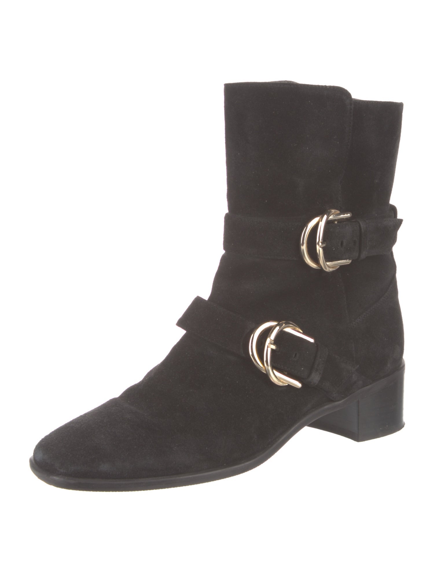 Stuart Weitzman Suede Moto Boots