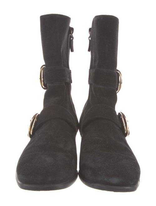 Stuart Weitzman Suede Moto Boots