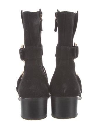 Stuart Weitzman Suede Moto Boots