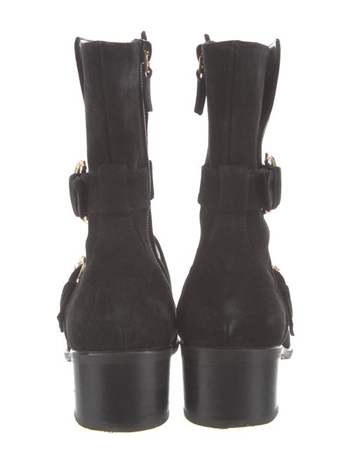 Stuart Weitzman Suede Moto Boots
