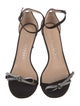 Stuart Weitzman Suede Crystal Embellishments Sandals