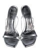 Stuart Weitzman Leather Crystal Embellishments Slides
