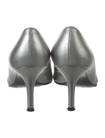 Stuart Weitzman Leather Lace Pattern Pumps