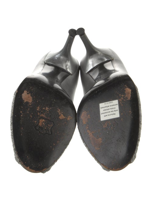 Stuart Weitzman Leather Lace Pattern Pumps