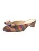 Stuart Weitzman Striped Bow Accents Mules