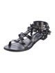Stuart Weitzman Leather Studded Accents Gladiator Sandals