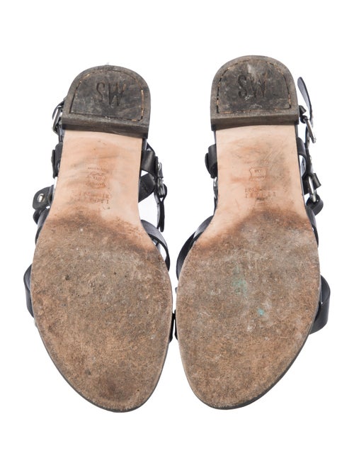 Stuart Weitzman Leather Studded Accents Gladiator Sandals