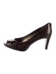 Stuart Weitzman Embossed Leather Pumps
