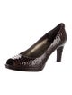 Stuart Weitzman Embossed Leather Pumps