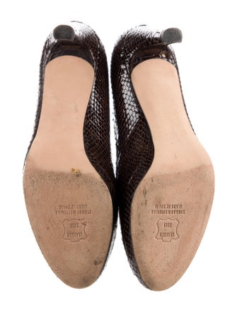 Stuart Weitzman Embossed Leather Pumps