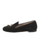 Stuart Weitzman Suede Studded Accents Loafers