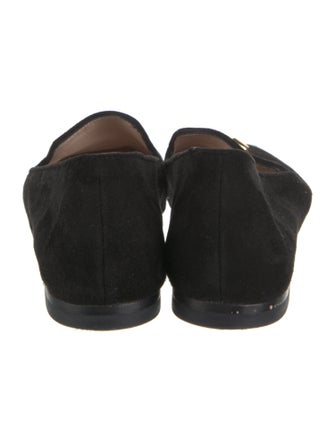 Stuart Weitzman Suede Studded Accents Loafers