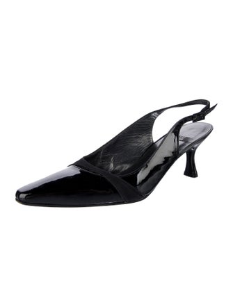 Stuart Weitzman Patent Leather Slingback Pumps