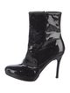 Stuart Weitzman Patent Leather Lace-Up Boots