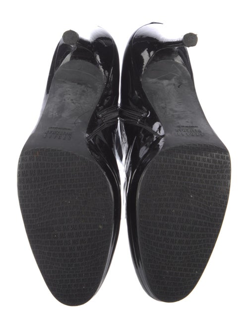 Stuart Weitzman Patent Leather Lace-Up Boots
