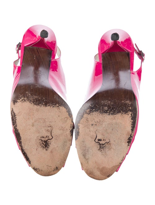 Stuart Weitzman Patent Leather Slingback Sandals