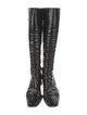 Stuart Weitzman Embossed Leather Animal Print Riding Boots