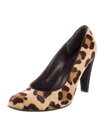 Stuart Weitzman Ponyhair Animal Print Pumps