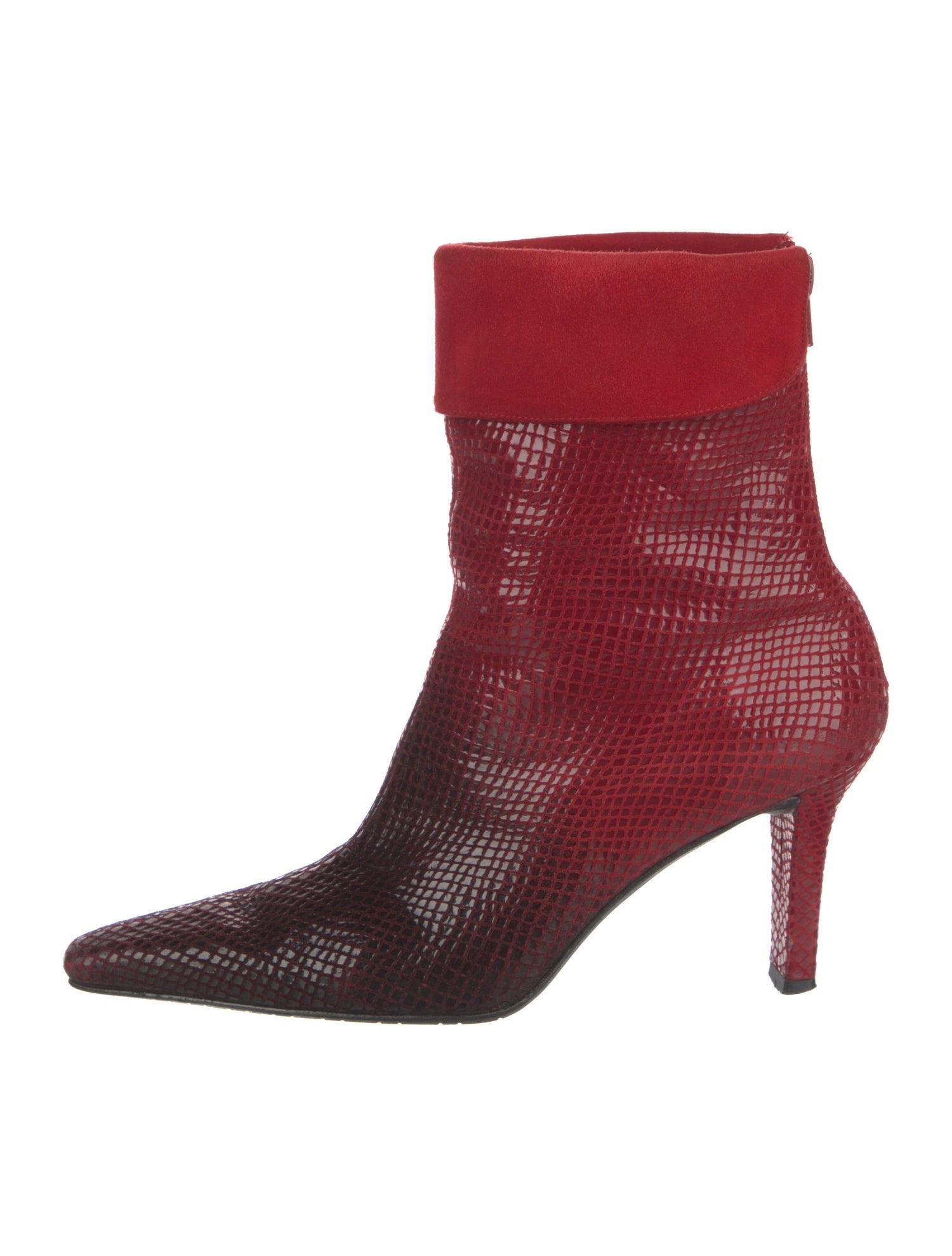 Stuart Weitzman Leather Colorblock Pattern Sock Boots