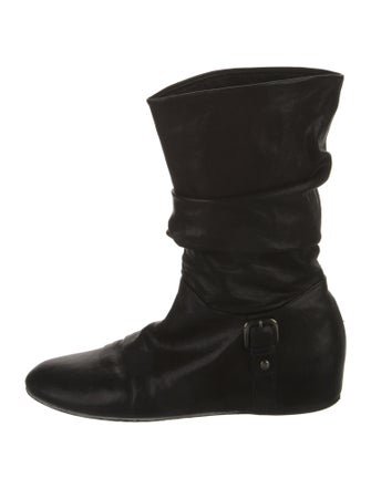 Stuart Weitzman Leather Lace-Up Boots