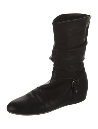 Stuart Weitzman Leather Lace-Up Boots