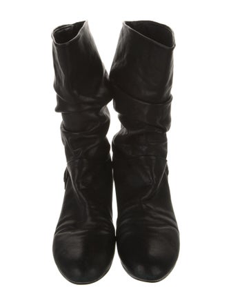 Stuart Weitzman Leather Lace-Up Boots